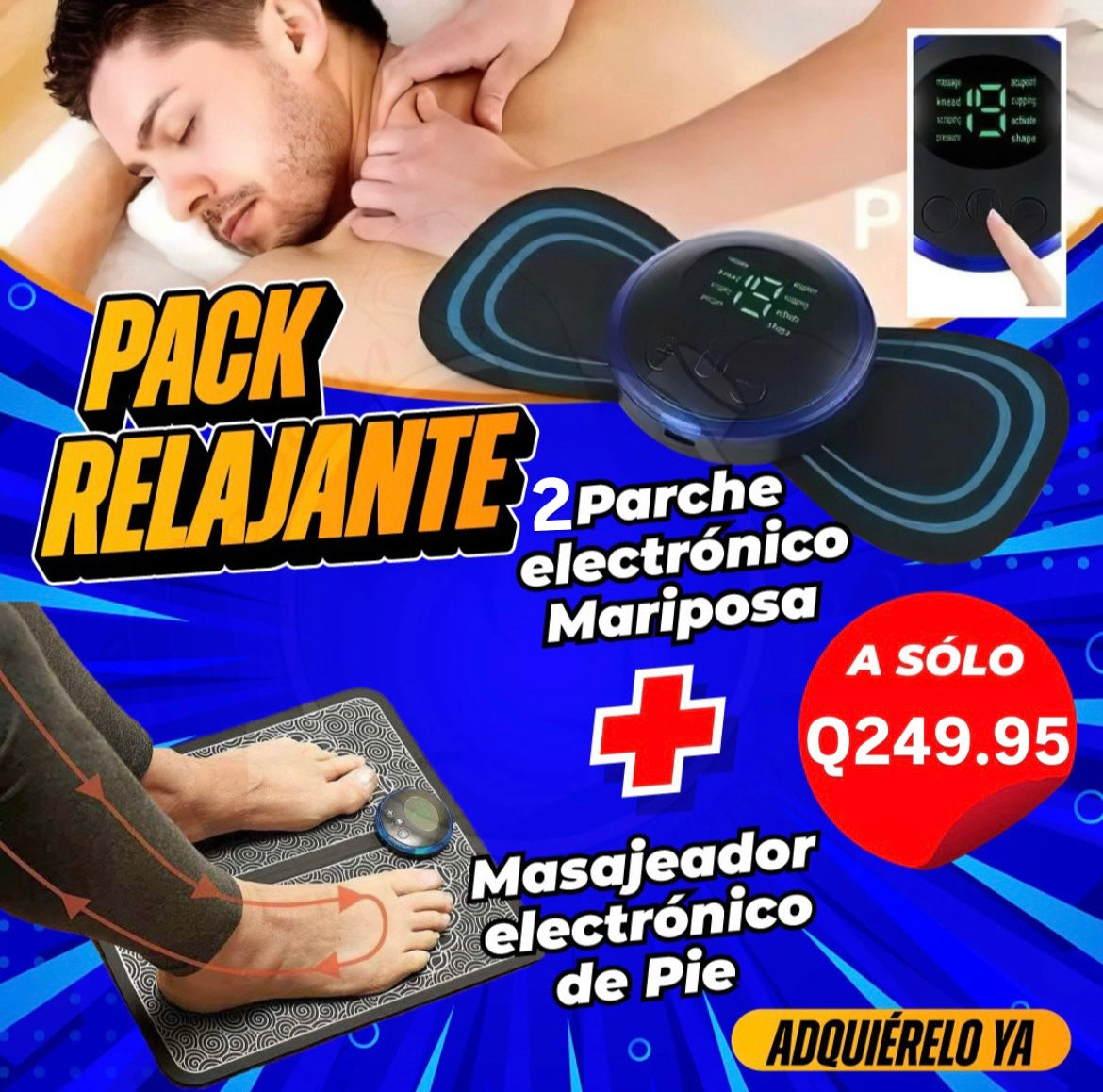 ✨ Duo Relajación – 2 Mariposas + Tapete EMS 💥 Alivio instantáneo sin gastar en terapias